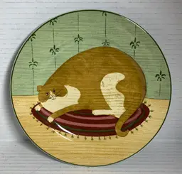 Sakura Warren Kimble Cat Collection 8” Stoneware Plate