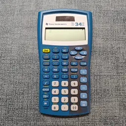 Texas Instruments TI-34 II Scientific Calculator Blue w/ Cover - Tested & Works