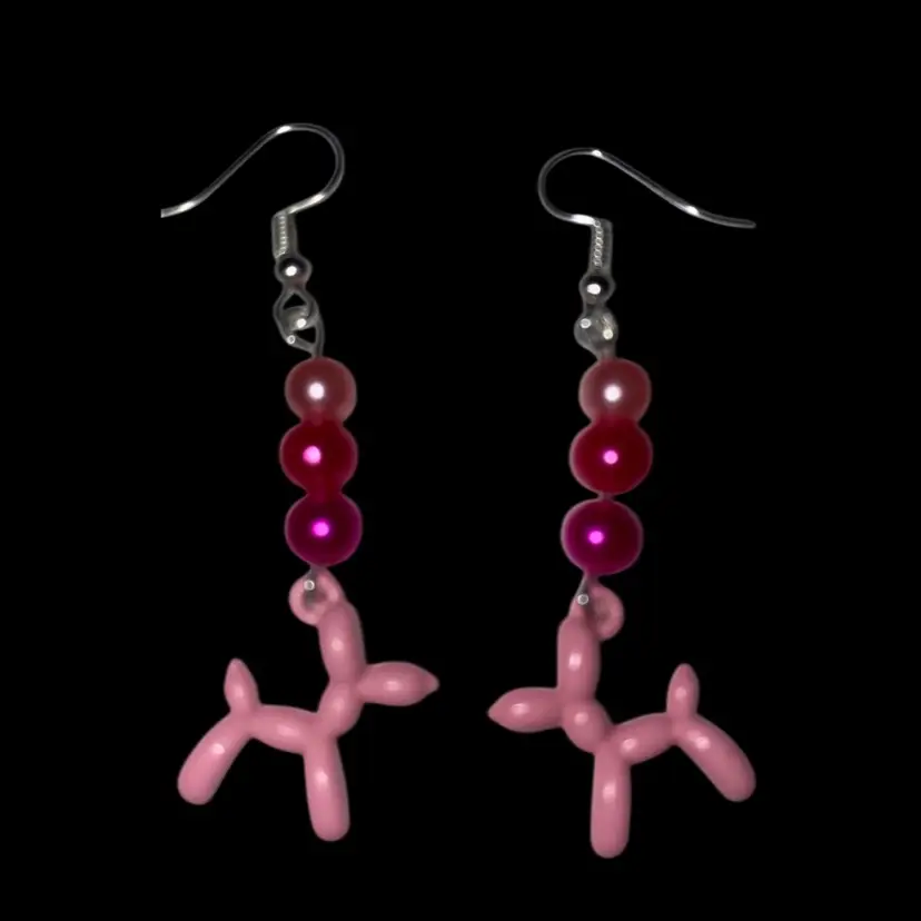#01- Fun Balloon Dog Earrings, Made With Love, By Me!