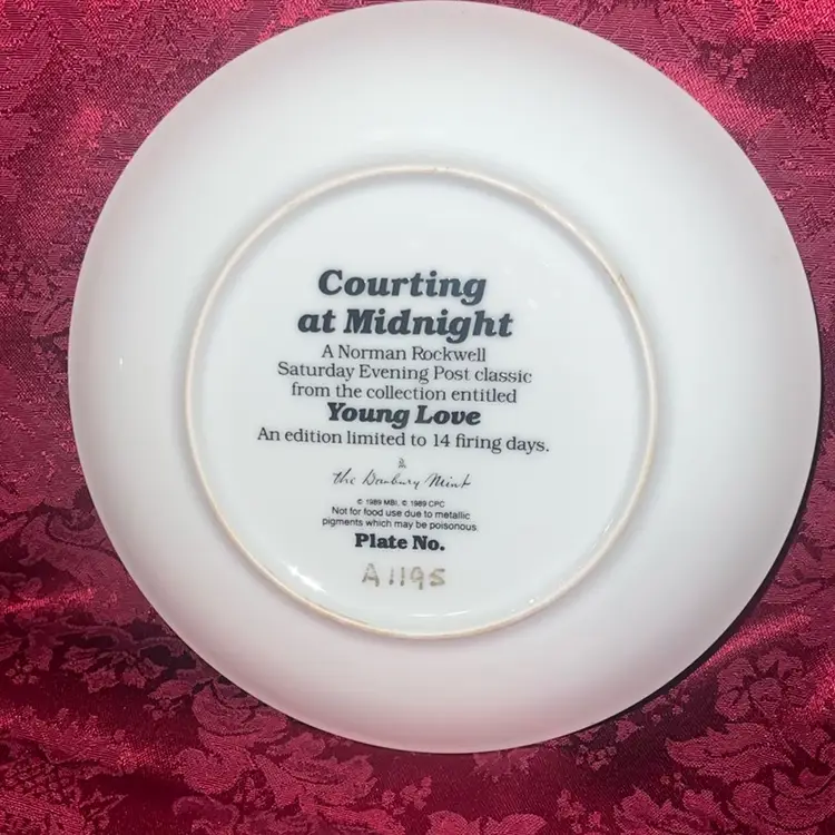 Young Love - Norman Rockwell Plate