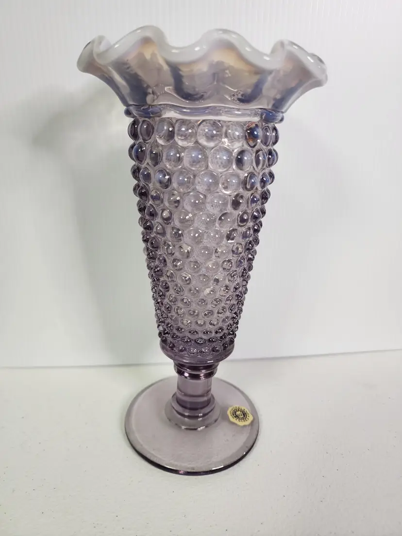 Westmoreland Lilac Opalescent Edge Hobnail Vase