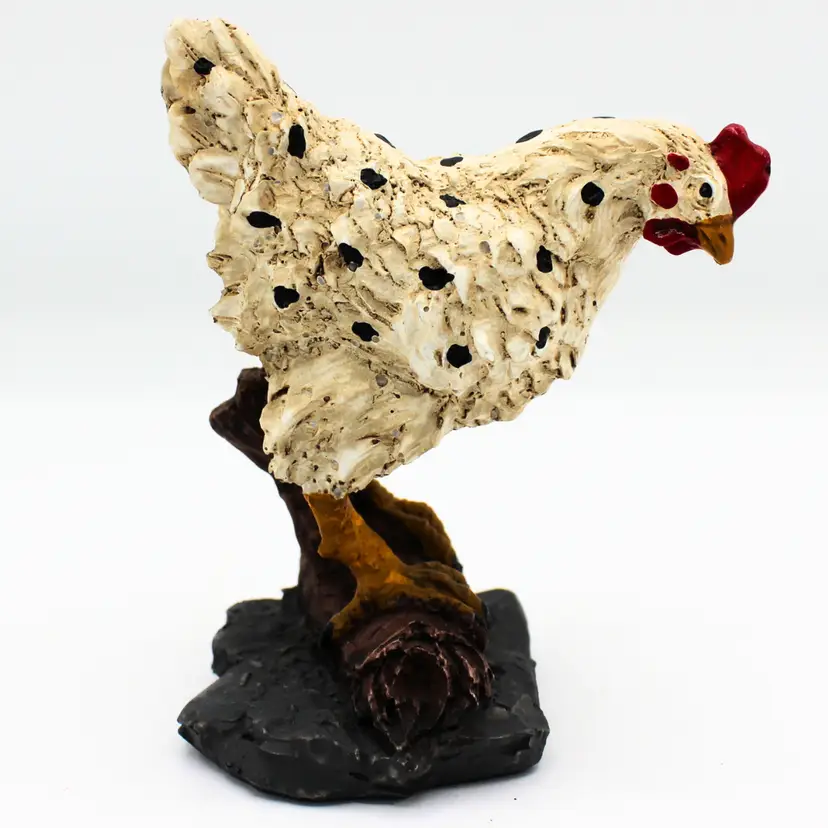 Vintage Chicken Hen Figurine Country Kitchen Home Decor Farmhouse Charm 4" Tall