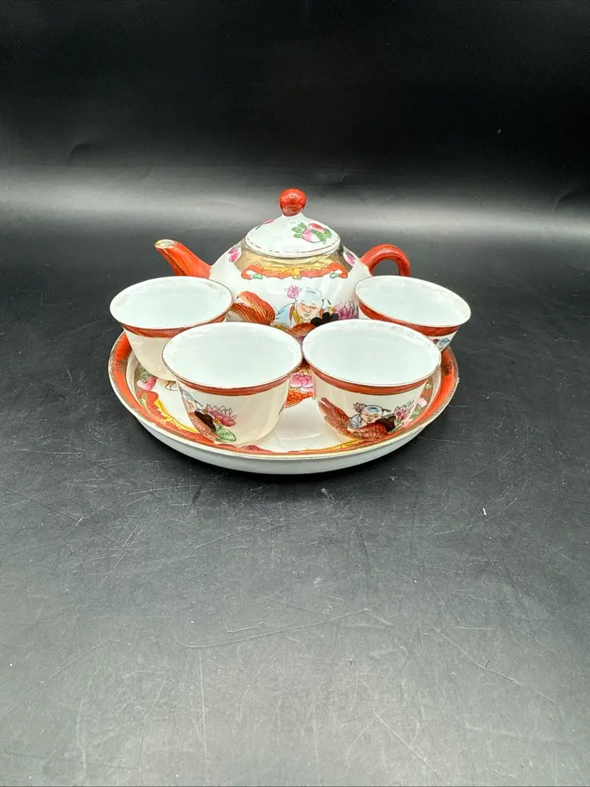 Koi Fish Mini Child’s Tea Set With Underplate