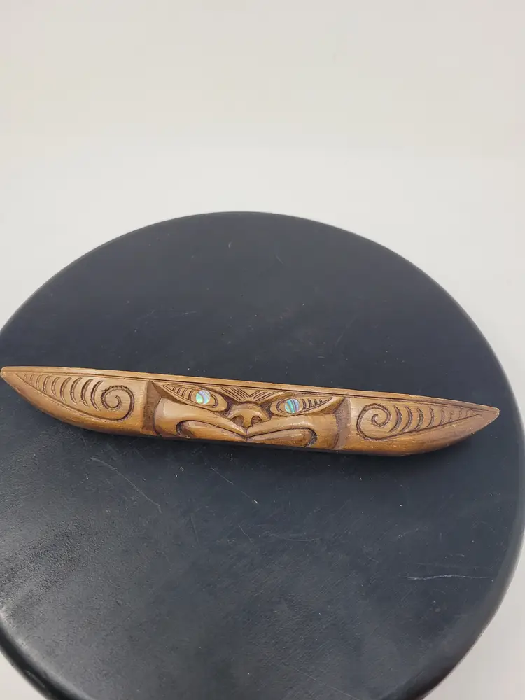 Māori Boat Canoe Rotorua Hand Carved New Zealand Wood