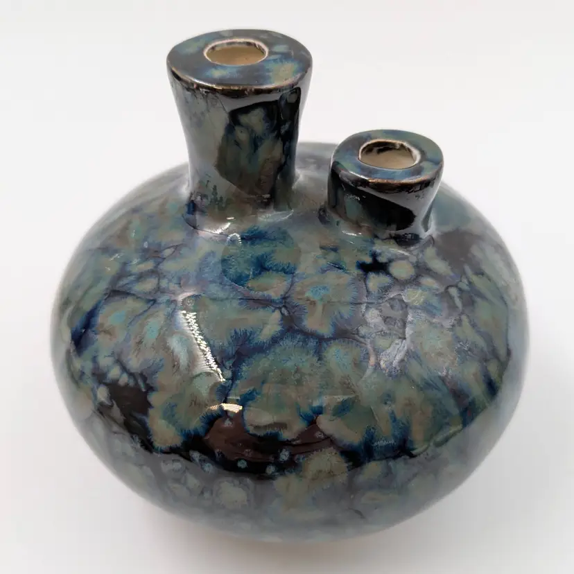 Black Navy Glaze Hobbiest Vase Pot