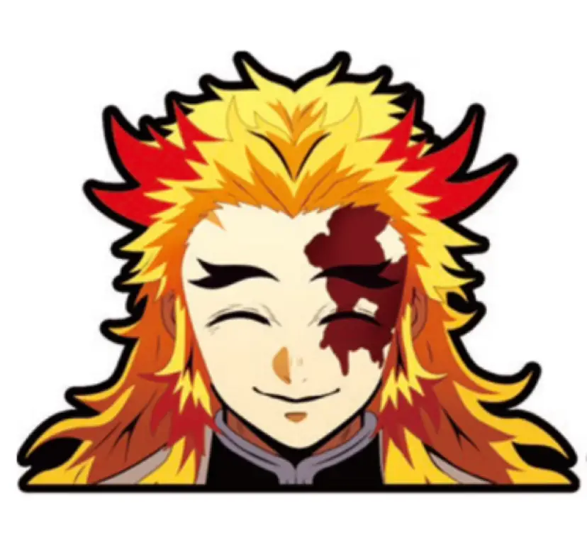 Demon Slayer Kyojuro Rengoku 3D Lenticular Decal Anime Motion Car Sticker 5.5" x 5.5"