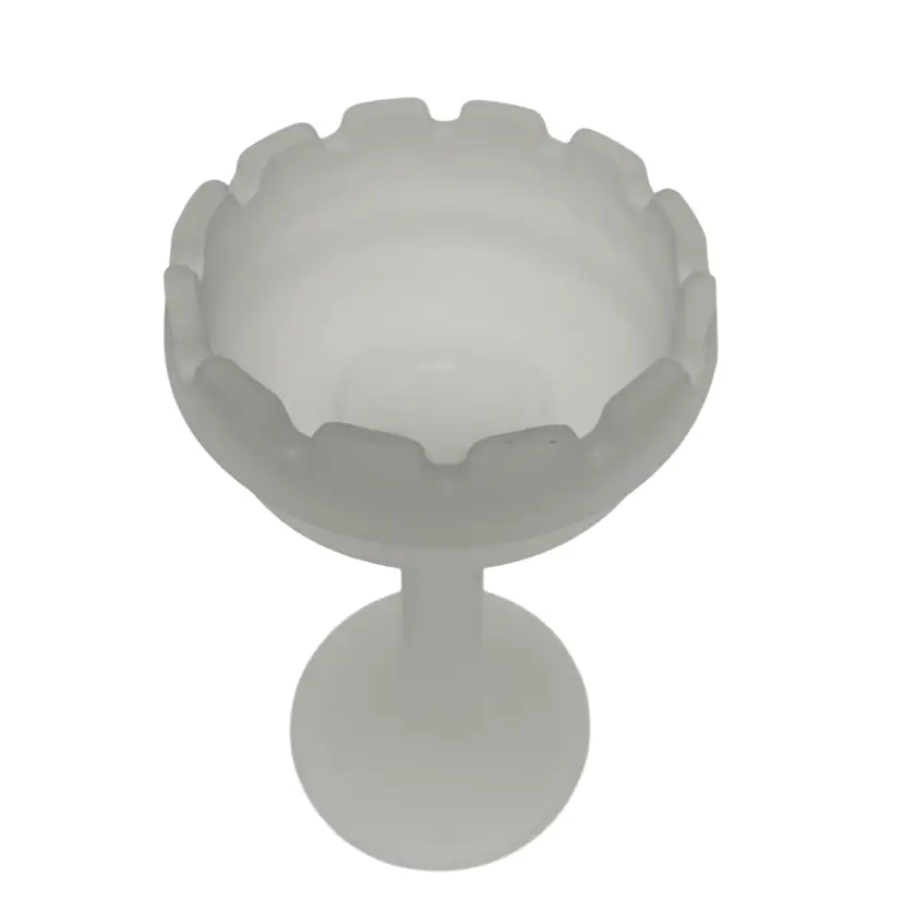 Vintage PartyLite 7.25" Satin Glass Candle Holder, Turret, Pillar
