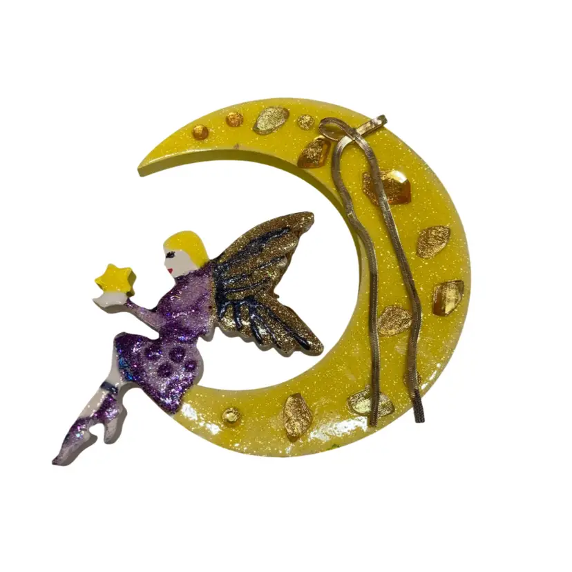 Fairy On The Moon Wall Art