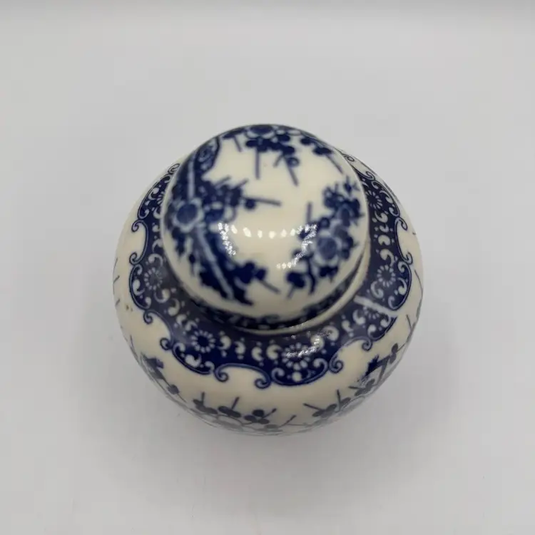Blue On White Ginger Jar