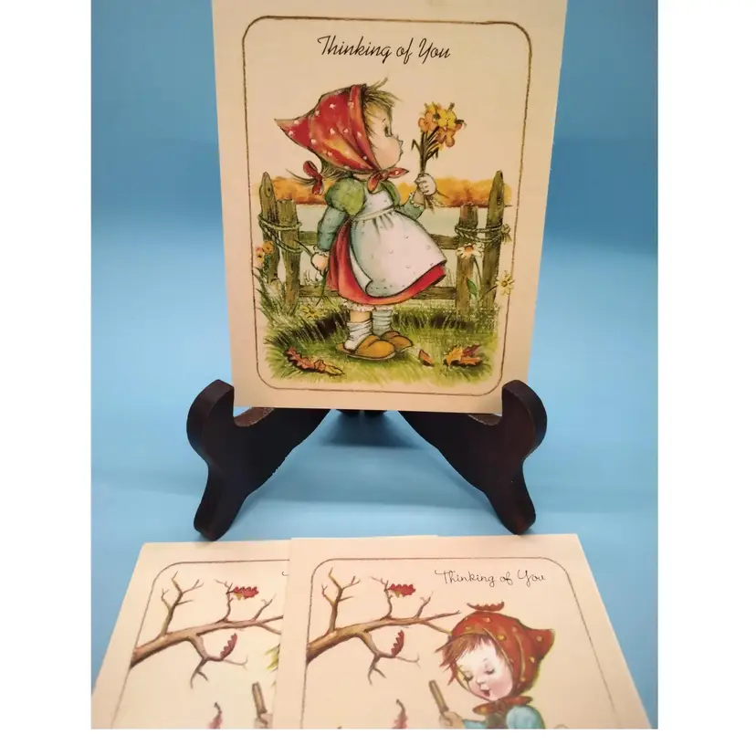 Vintage 'Thinking of You' Greeting Cards Set