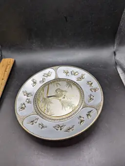 Vintage Art of Chokin Music Box Bird Design Plays Sukiyaki Song