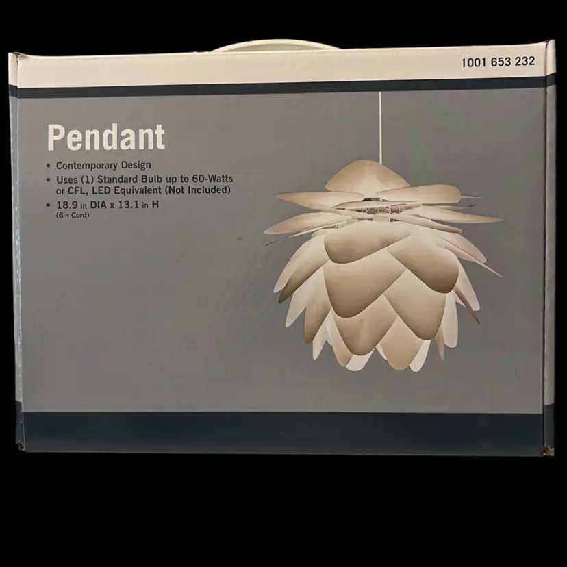 Contemporary Pineapple Pendant Light 1001 653 232 N 18.9” x  13.1” 60 Watt *new*