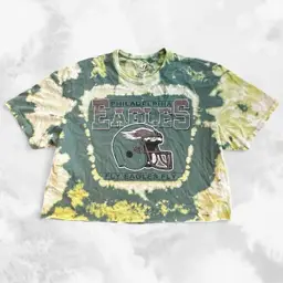 Philadelphia Eagles Tie Dyed Cropped T-shirt XL