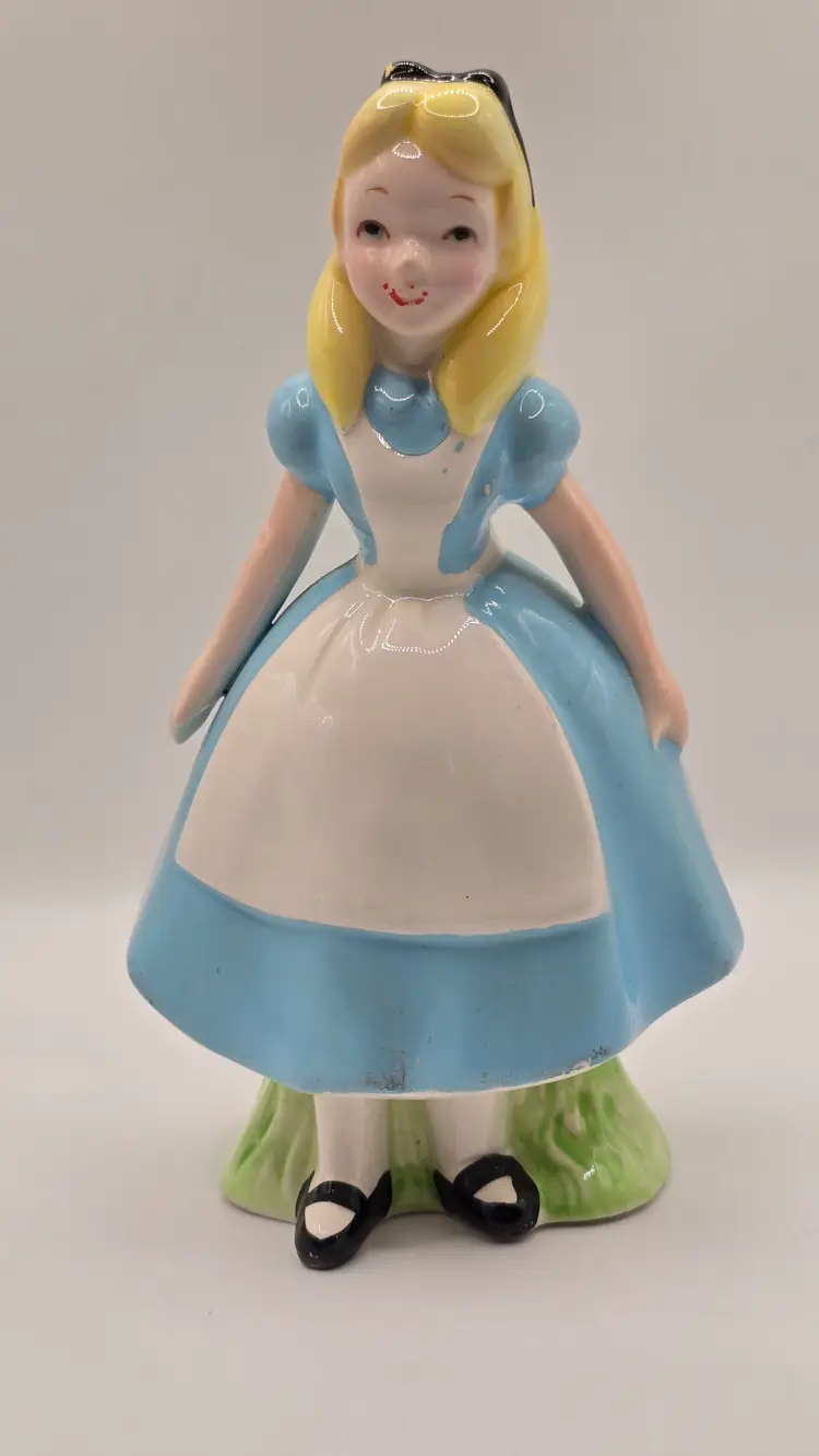 Vintage Walt Disney Productions Alice in Wonderland Ceramic Figurine – Made in Japan