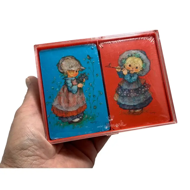 VTG Hallmark “Little Lassies” Bridge Playing Cards. 2 Decks, Still Sealed, Unopened Lo