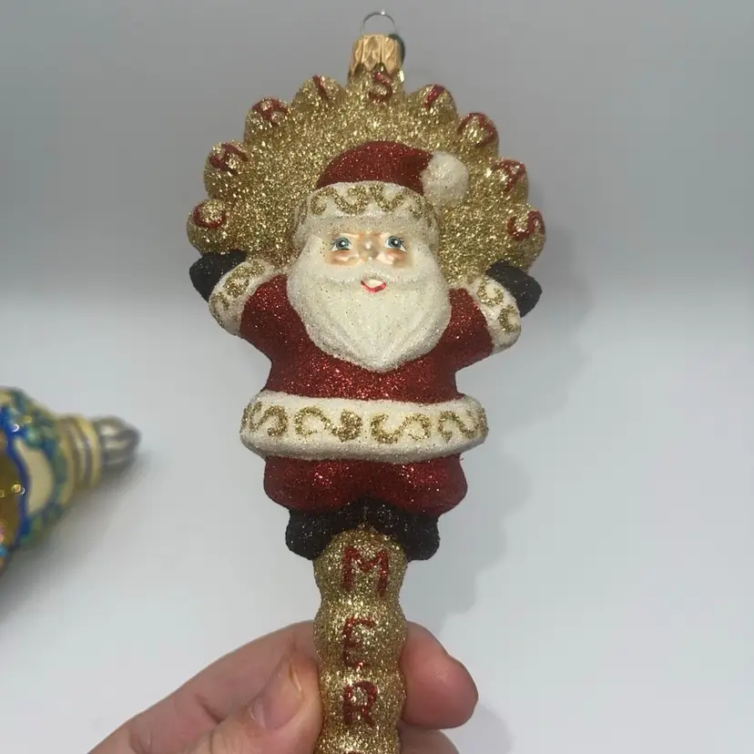 Larry Fraga Santa Holding Christmas Message 7”