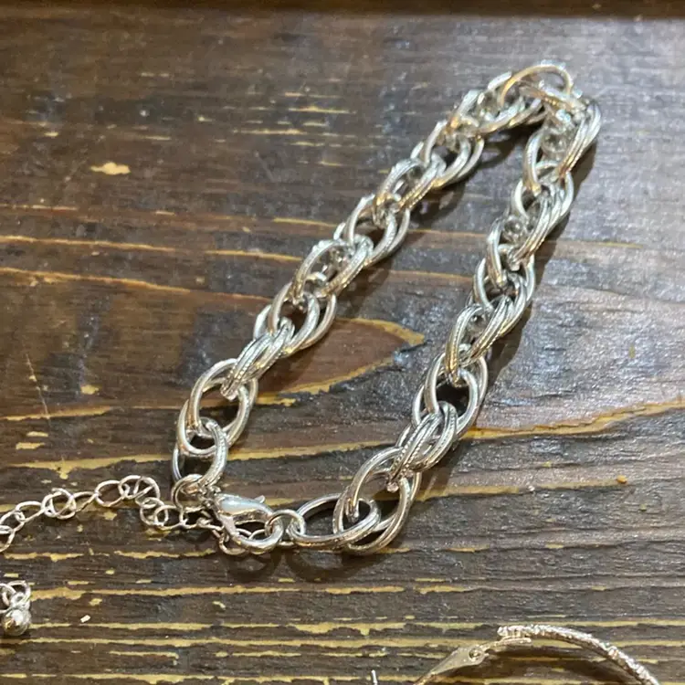 Silver tone Bracelet Earrings