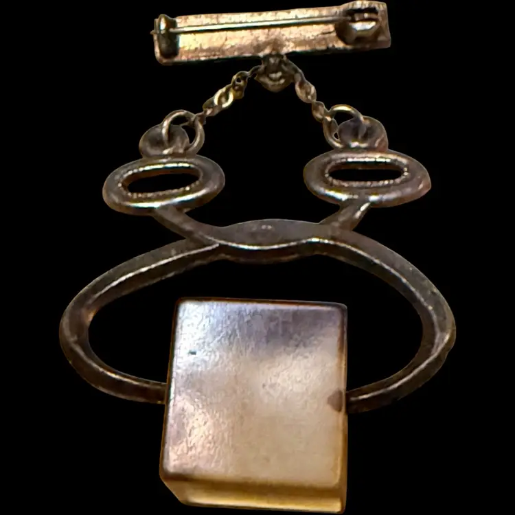 1930’s Lucite Cube Ice Pick Brooch 2.25”