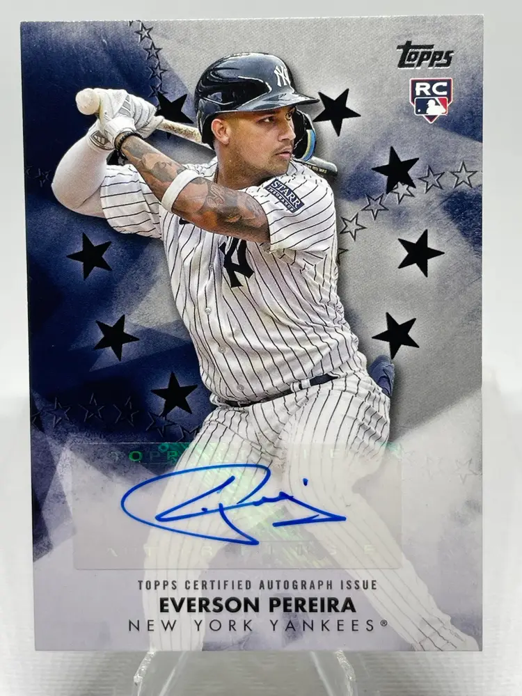 2024 Topps Baseball Stars Autographs Everson Pereira #BSA-EVE Black /199 AU, RC