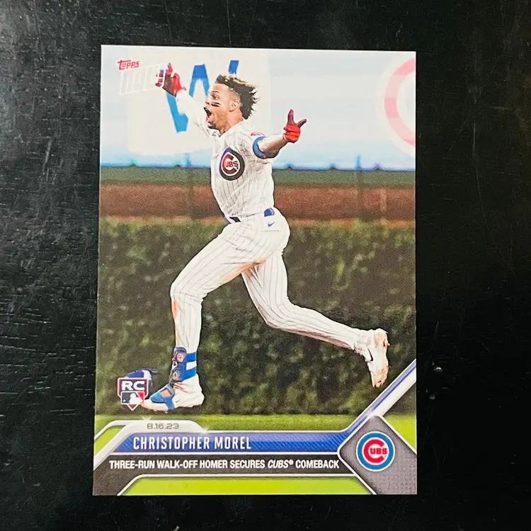 Christopher Morel Walk Off Celebration Topps Now 2023 Rookie Card RC Chicago Cubs
