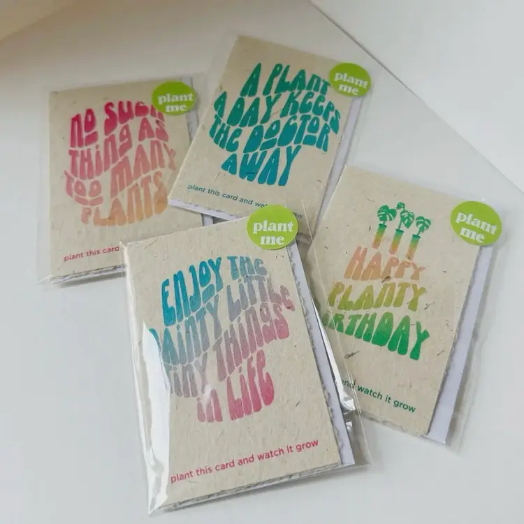 Tiny Plantable Seed Greeting Cards