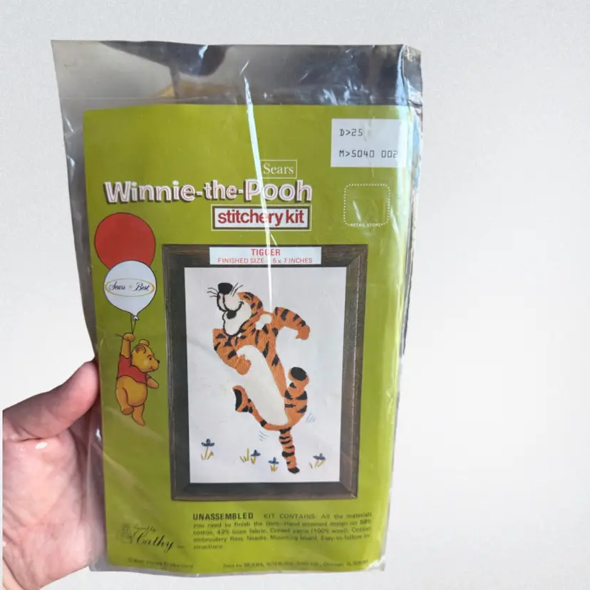 NOS 70’s Winnie the Pooh Tigger Crewel Kit by Sears
