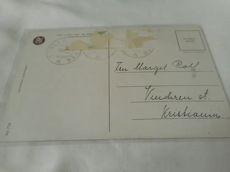 Vintage Postcard 1900s posted The Third Party People in a group drawing