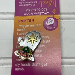 Vintage Liztech S’Mitten Mitten Hand-Crafted Brooch