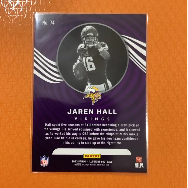 2023 Jaren Hall Panini Illusions RC #74 Vikings