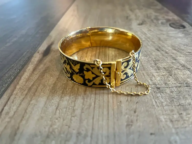 Vintage Damascene Bracelet 2.5”