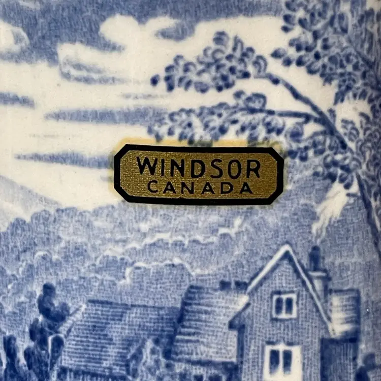 Alfred Meakin England Blue and Cream Creamer Pitcher Vintage