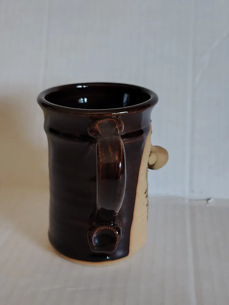 Vintage PETER PETRIE Funny Face Art Pottery 12 oz. Mug 1970's