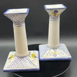 Portugal candle holders - signed