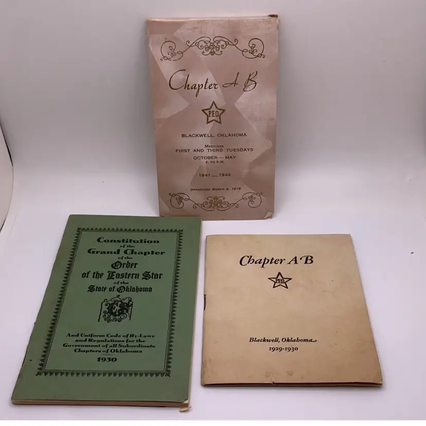 PP4 VTG Eastern Star Pamphlet Lot of Three Blackwell Oklahoma Masonic Fraternal