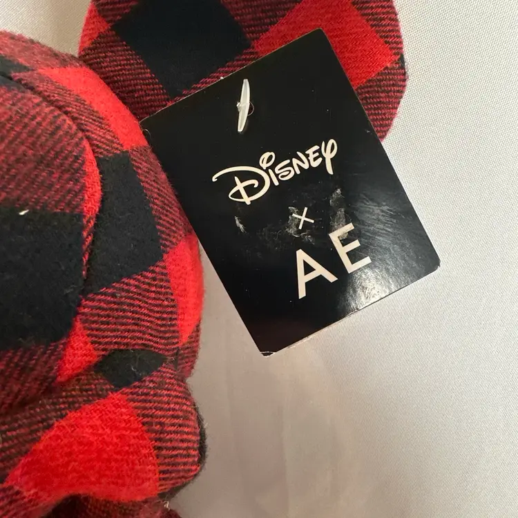 Disney Mickey Mouse American Eagle Special Edition Plush Doll Red Buffalo Plaid