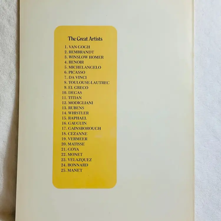 Vintage The Great Artists, A Library of Their lives, Times and Paintings Book Series Full Page Prints Soft Paperback Cover  1978 Edition : Book 21 Goya