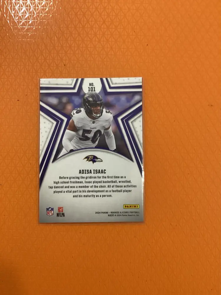2024 Adisa Isaac Panini Rookies & Stars Longevity Rookie Card #101 Ravens
