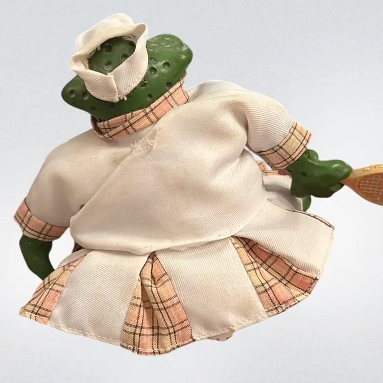 Russ Berrie Martina Hoppalova Frog Tennis Player Beanbag Plush Doll – Item #13011 – Vintage