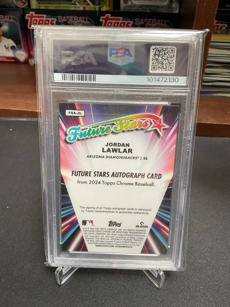 2024 Topps Logofractor Jordan Lawlar Future Stars #FSA-JL Auto /99 PSA 9
