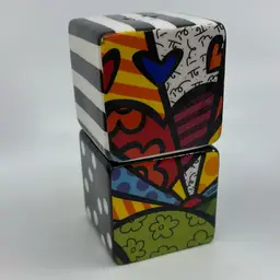 Romero Britto New Day Design Stacking Shaker Set 4”