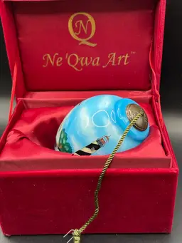 The Ne'Qwa Art Reverse Hand Painted Paul Brent “Passing The light” Ornament
