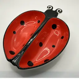 Ladybug Ceramic Divided Dish