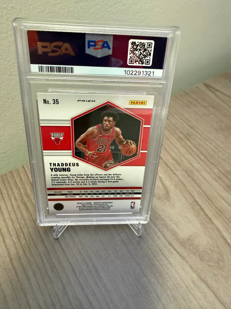 Thaddeus Young 2020 Mosaic Genesis PSA 10 pop 1