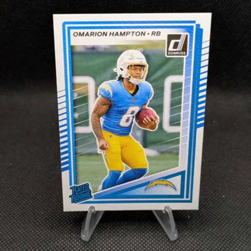 Omarion Hampton 2025 Donruss Football Rookie RC #303 - Los Angeles Chargers