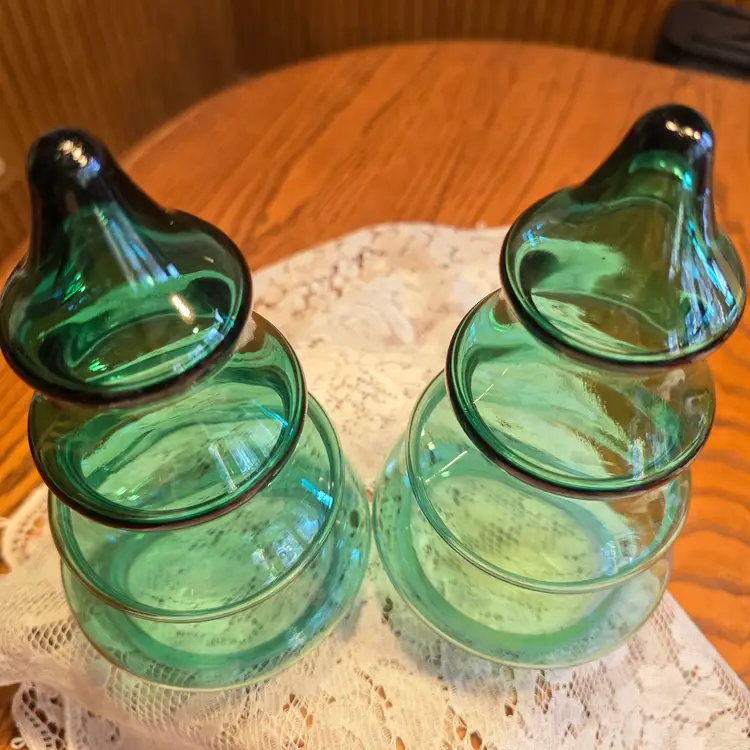 VTG Glass Christmas Tree Jars
