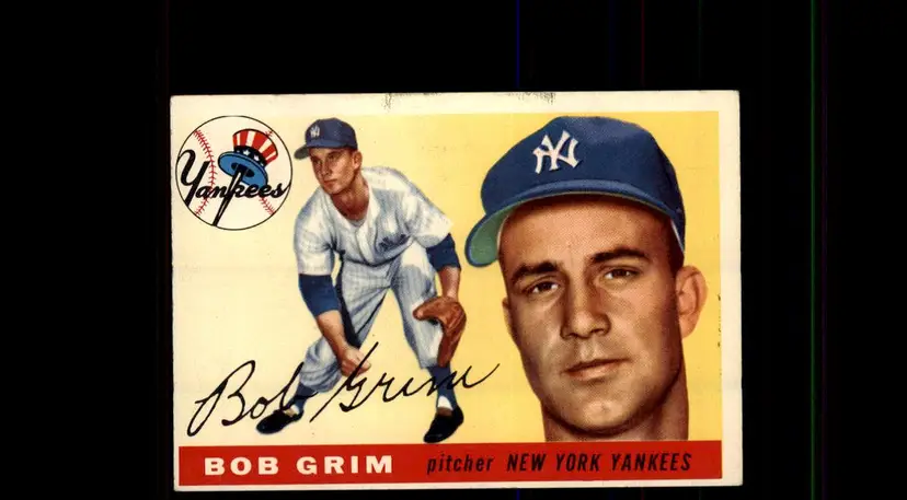 1955 Topps #80 Bob Grim - (pk-tl1) - New York Yankees