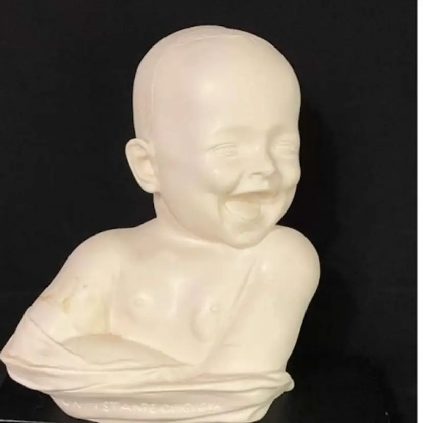 Instant Joy White Plaster Baby Bust Un Istante DI Gioia Rare ART LIMI TED To 793