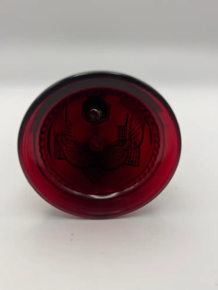 Vintage Avon Cape Cod Collection Ruby Red Hostess Bell 7”