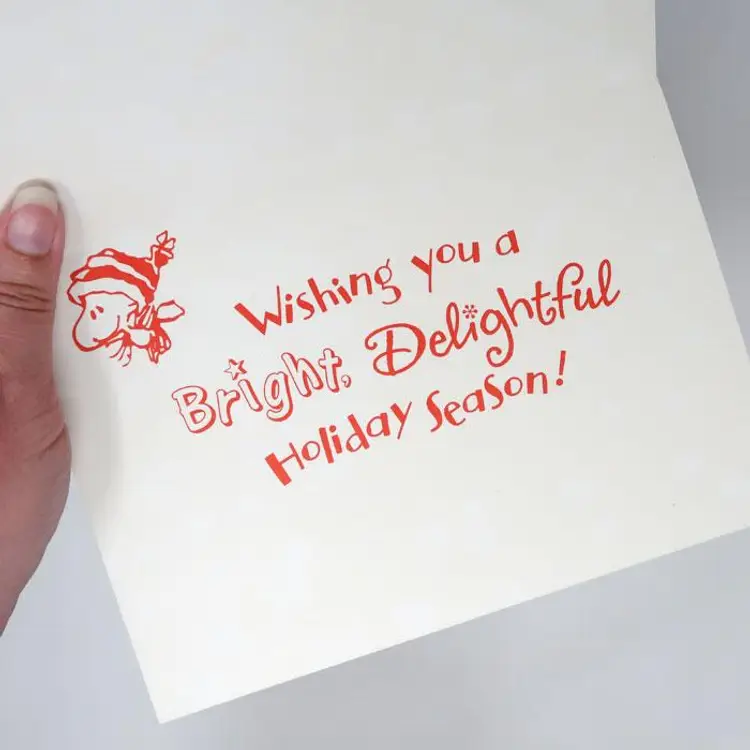 Snoopy & Woodstock Christmas Card - Peanuts Holiday Cheer