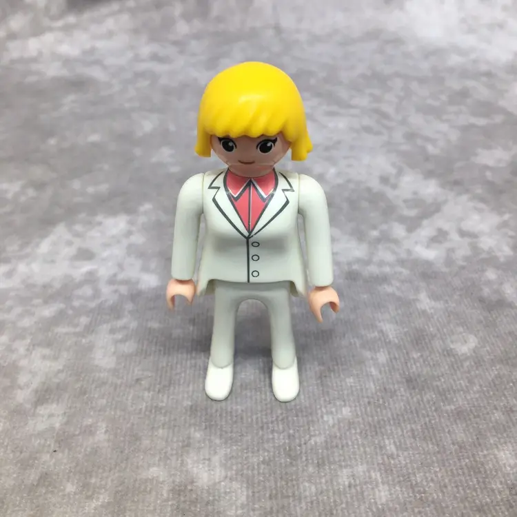 Playmobil 6687 Female Figure White Suit, Short Blond Hair